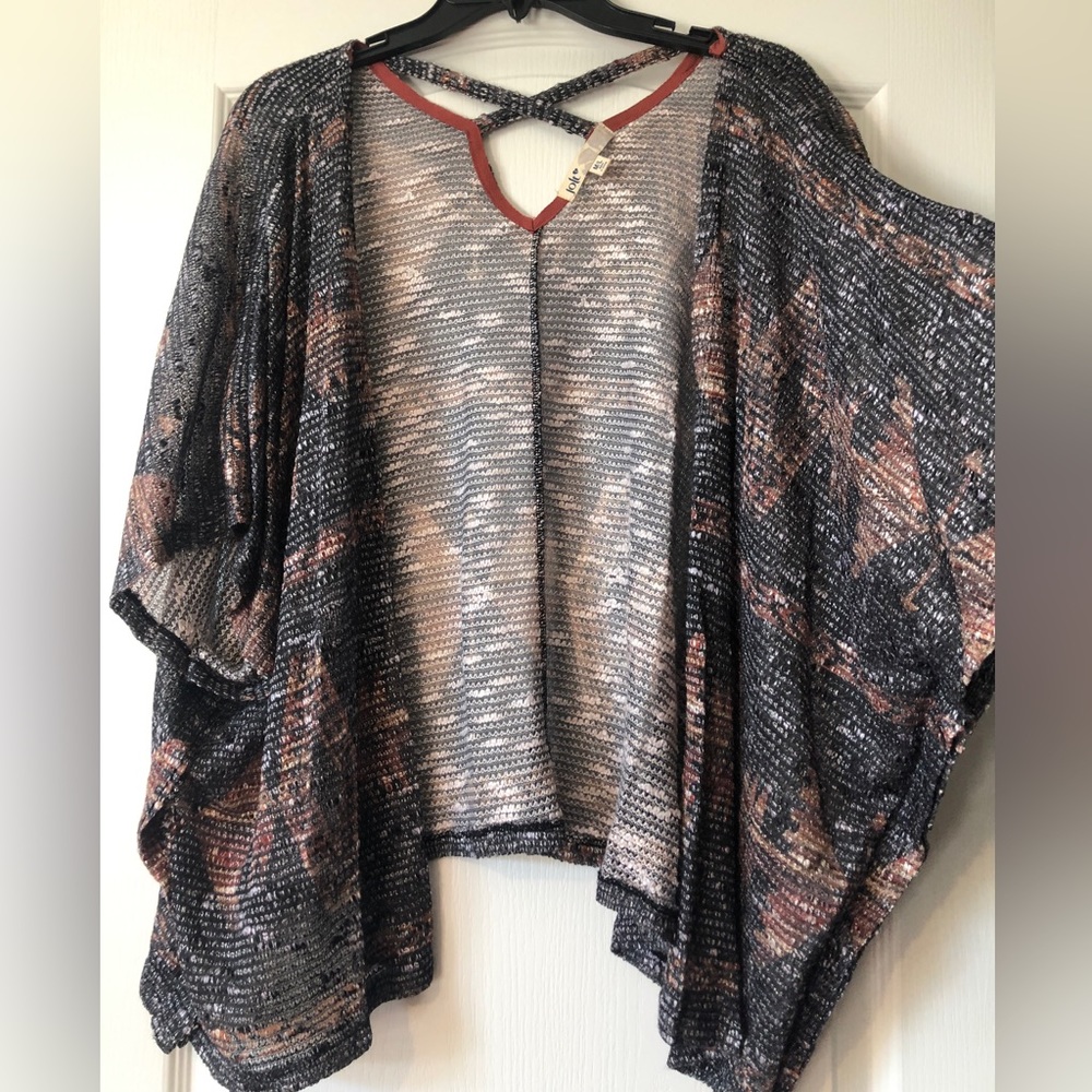 Black/Rust Patterned Jolt Cardigan